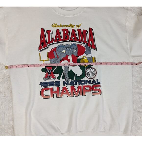 Vintage 1992 University of Alabama National Champs Sweatshirt Unisex L - Picture 5 of 9